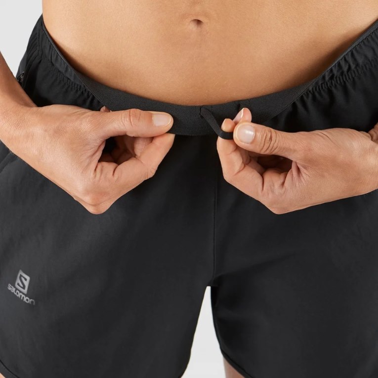 Salomon Agile Women's Running Shorts Black | CA 67X8